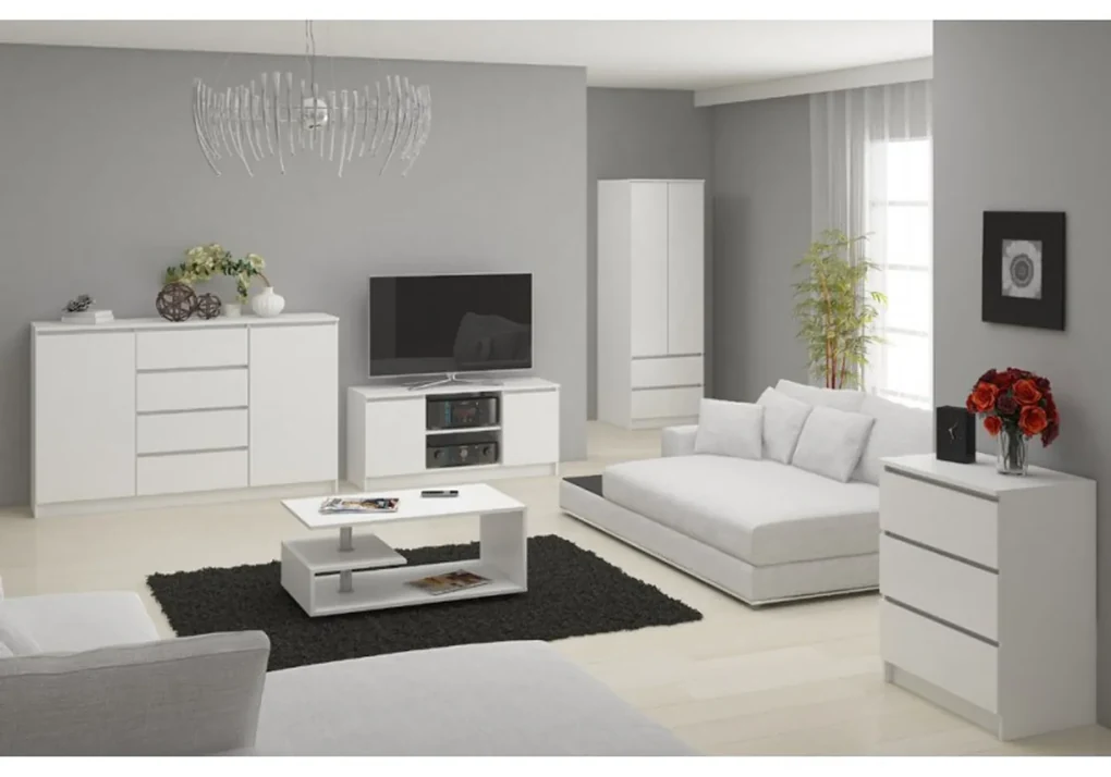 Komoda K140 2D4SZ biela