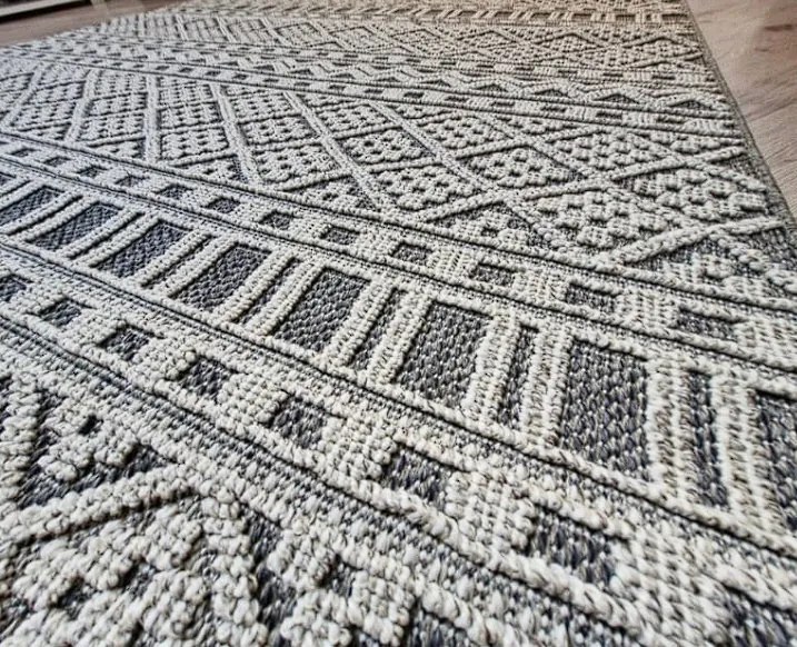HU Sivý moderný koberec Boho 086-S Rozmer: 60x100 cm