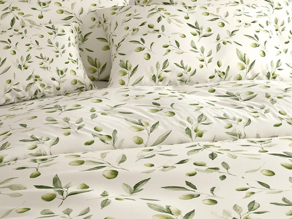 Polybavlnené obliečky OLIVE POLY zelené Rozmer obliečky: 2 ks 70 x 90 cm | 200 x 220 cm
