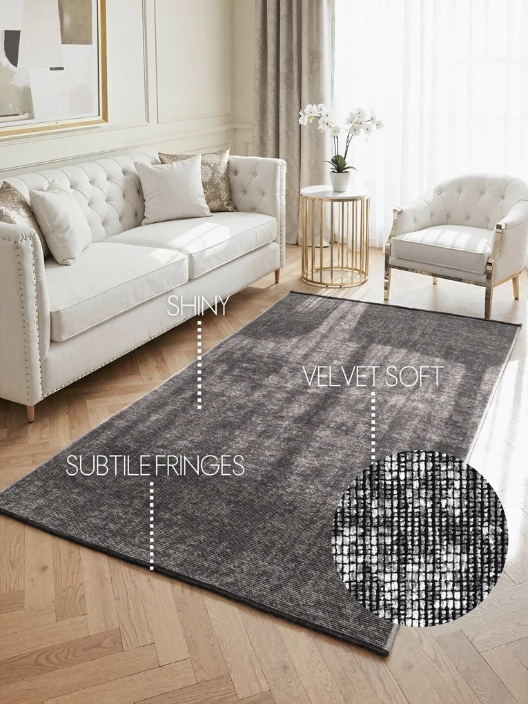 ELLE Decoration, Kusový koberec Brilliance Prisma 106310 Silver Grey z kolekcie Elle, 80x150, šedá, obývacia izba