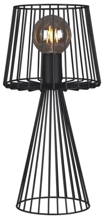 KEJO Stolná dizajnová lampa SOUL BLACK, 1xE27, 60W, čierna