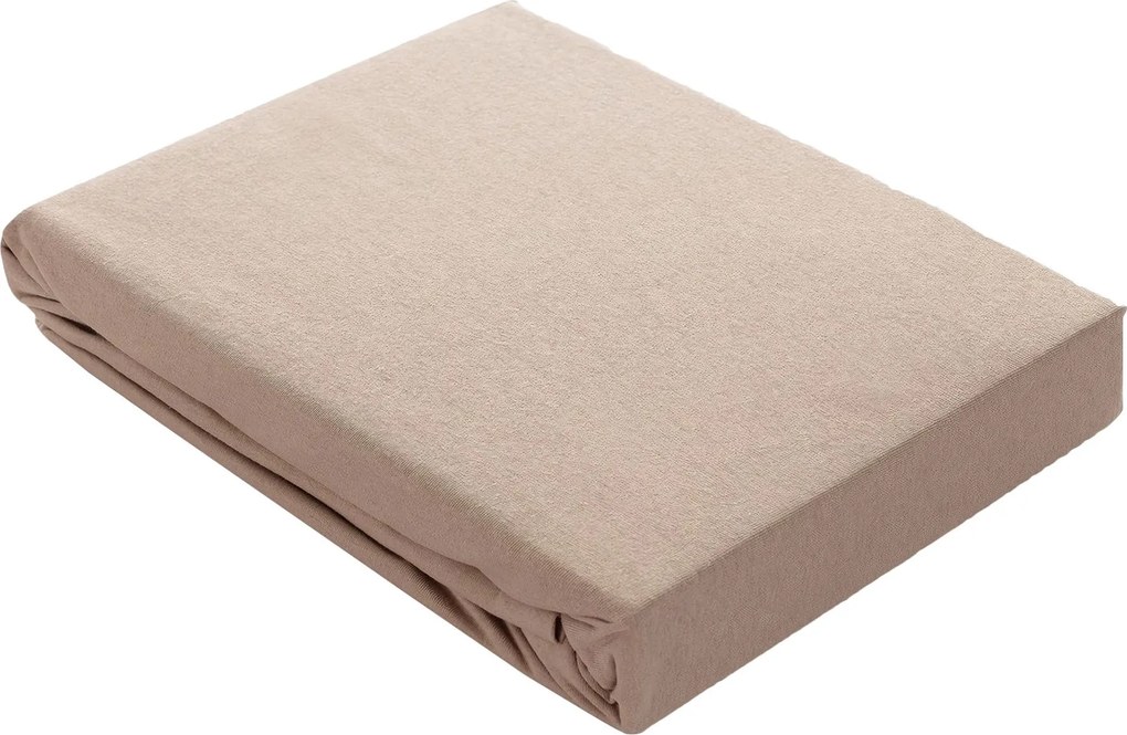 Jersey napínacia plachta Jerry 90x200 cm beige