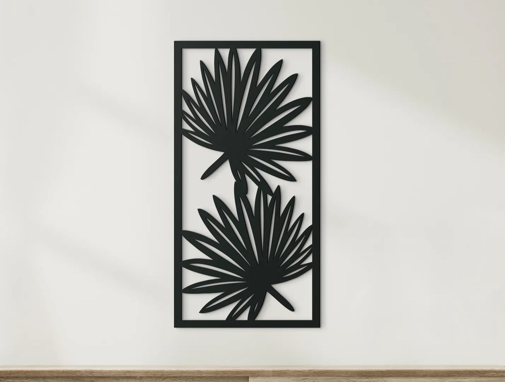 drevko Obraz na stenu Listy Rozmer obrazu: 44,5 x 22,5 cm, Farba dekorácie: Čierna