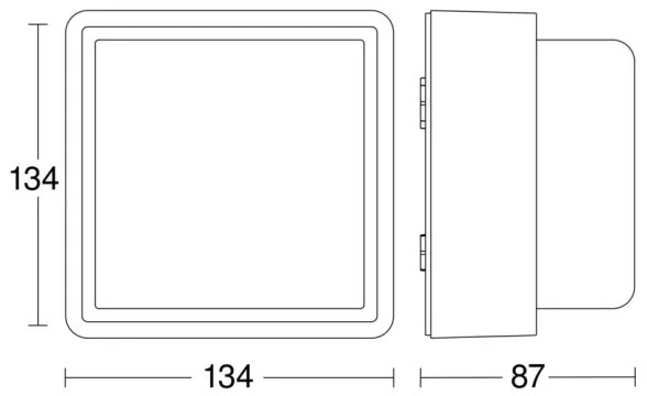 Steinel - LED Stmievateľné nástenné svietidlo L 845 C LED/9W/230V IP44 antracit