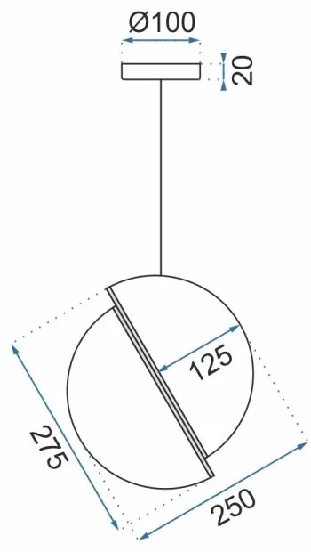 Stropné svietidlo Ballu biele/zlaté