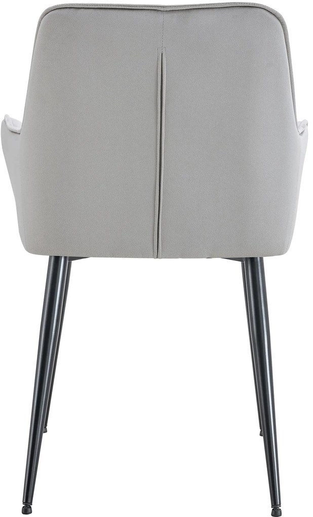 Jedálenská stolička Ferndale - zamat - svetlo šedá