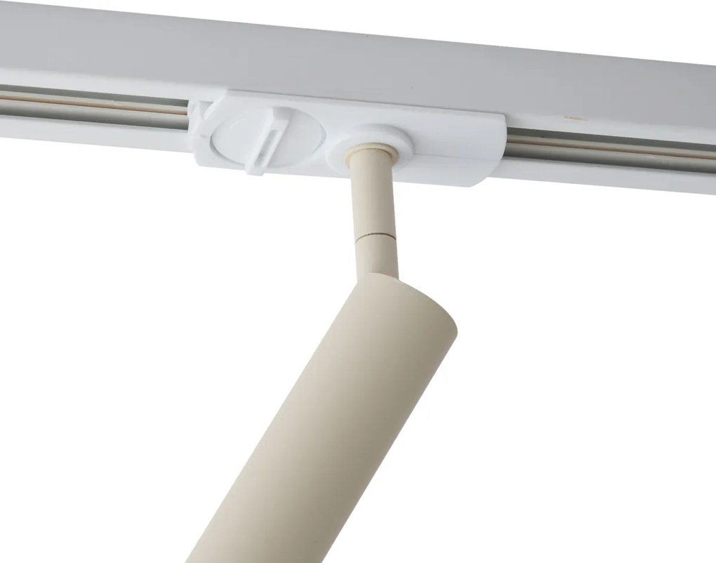Moderný reflektor béžový s bielou farbou pre 1-fázový koľajnicový systém - Iconic Ivy