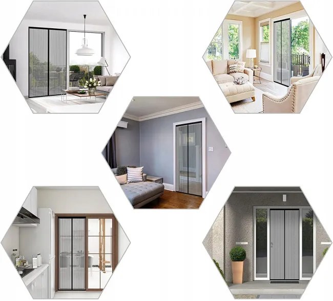 Magnetická sieťka proti hmyzu čierna