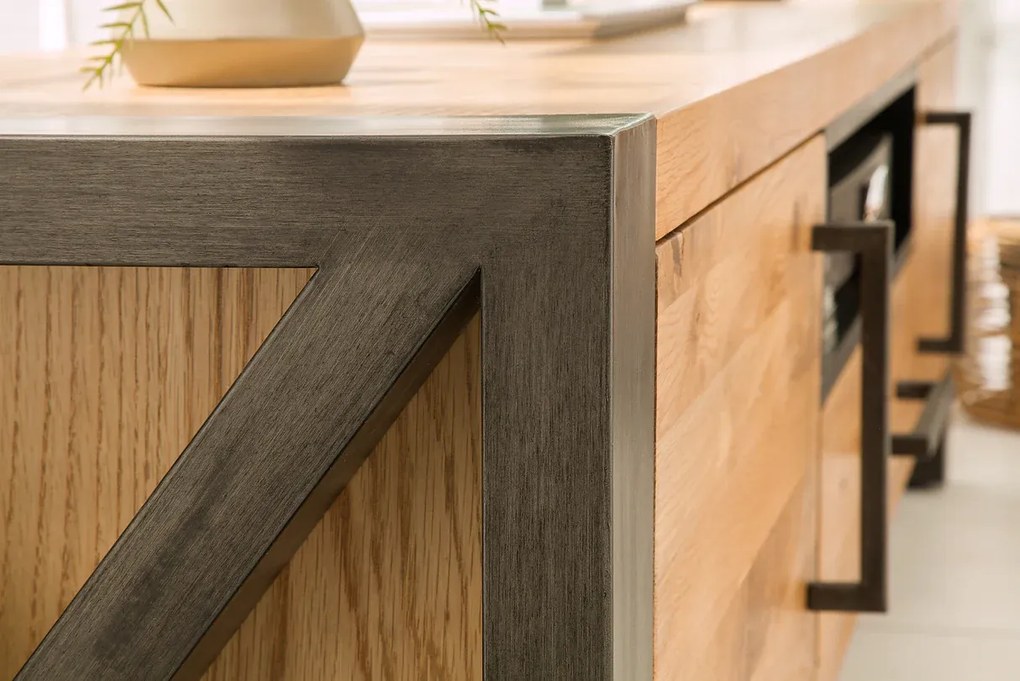 Televízny stolík Thor 200 cm z divokého duba