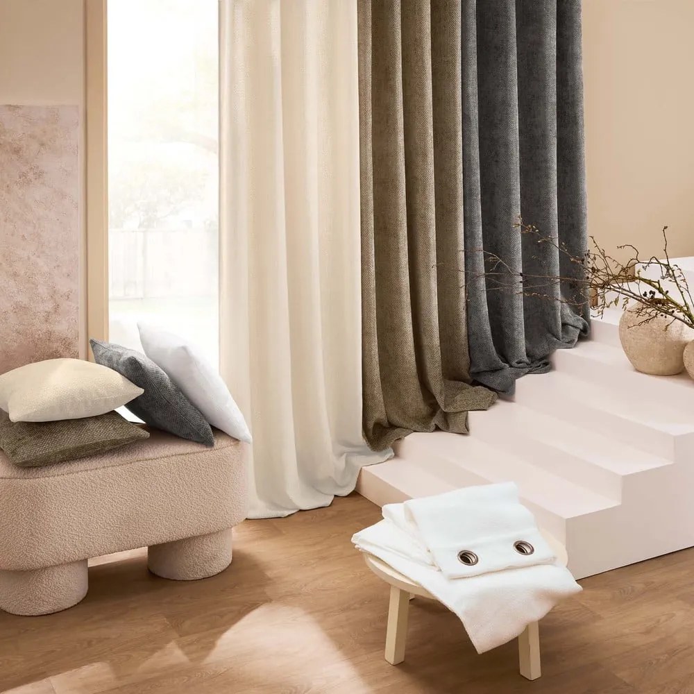 Béžový záves zo ženilky 140x260 cm Leo – douceur d'intérieur