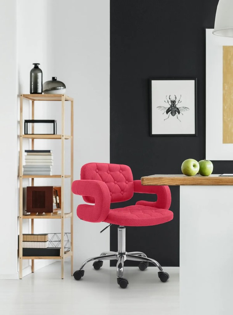 Design-Shop Pracovná stolička Dublin - látka - Červená