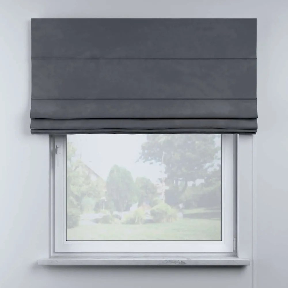 Sivá rímska roleta 170x100 cm Posh Velvet - Yellow Tipi