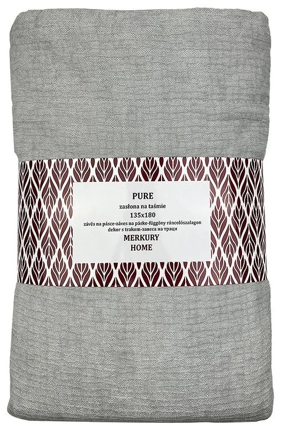 Záves na páske Pure 135x180 sv.šedá Merkury Home