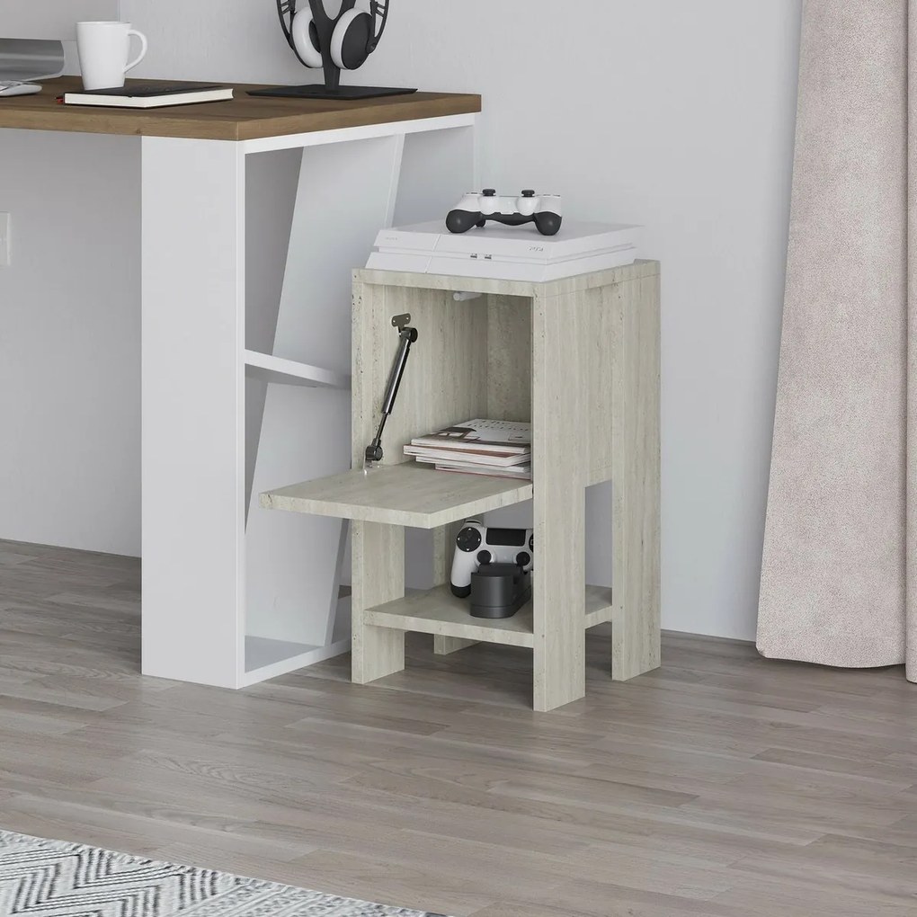 Nočný stolík Ema Travertine