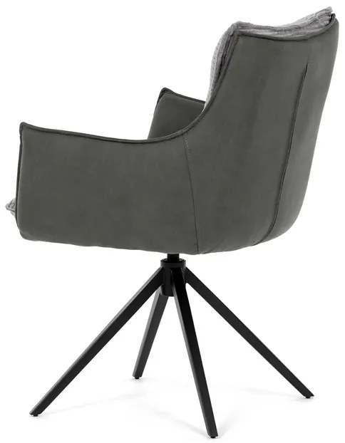 Autronic BONTEC Jedálenská stolička, šedá, menčestrová látka, DCH-D1345 GREY2 Farba: Šedá