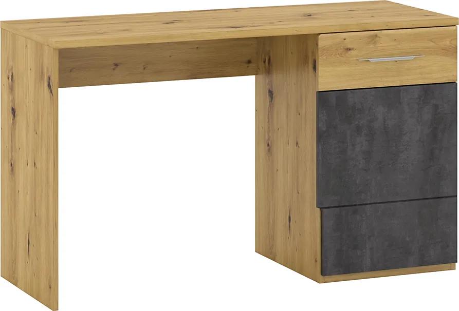 PC stôl P2, dub artisan/sivý betón, ERIDAN