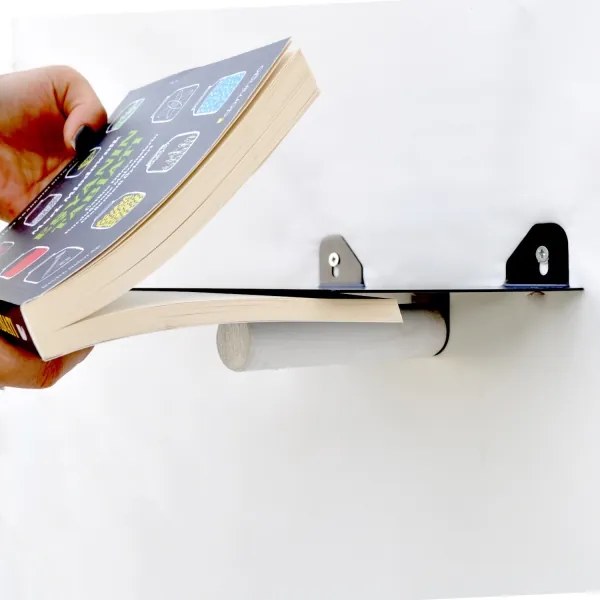 SADA 2x Nástenná polica 15x21 cm čierna/biela