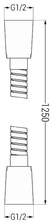 Sprchová hadica MEXEN 125 cm 2 chróm