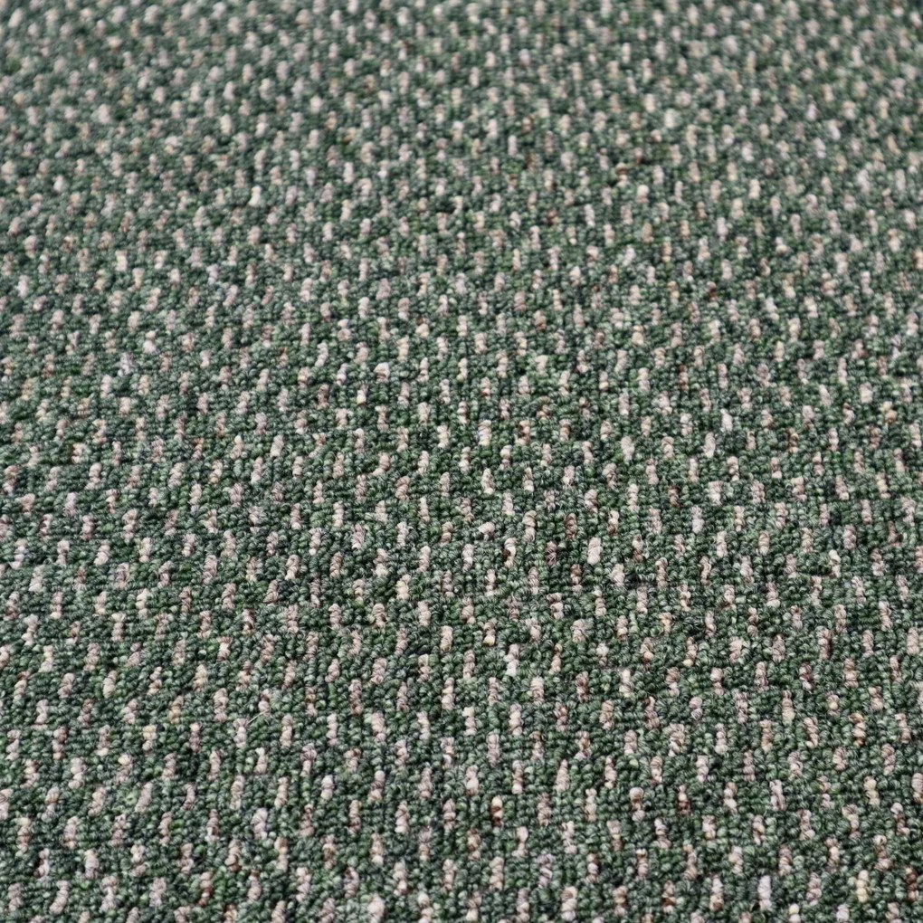 Timzo, Metrážny koberec Rubin 2146 green, na mieru, šíře 4m, zelená, ab (mriežka), chodba / predsieň