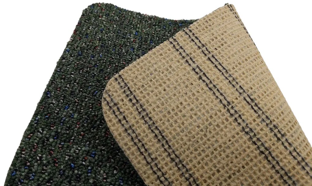 Timzo, Koberec metráž New Techno 3547 zelené, na mieru, šíře 4m, zelená, ab (mriežka), chodba / predsieň