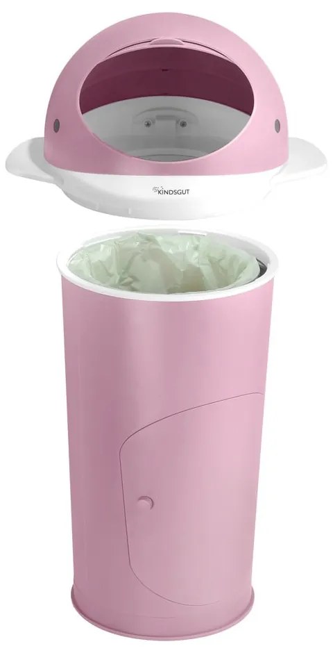 Ružový plastový odpadkový kôš na plienky 25 l Whale – Kindsgut