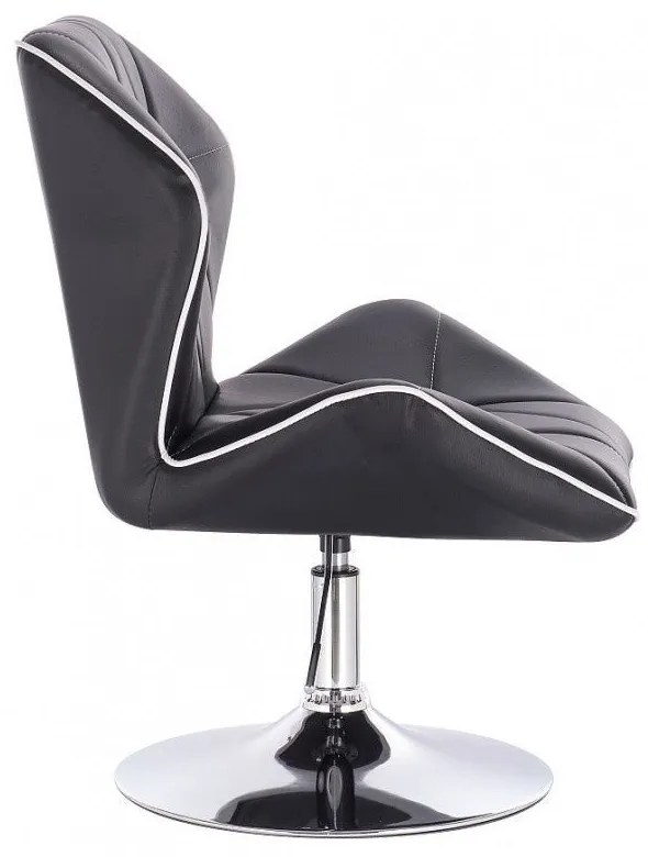 LuxuryForm DESIGN Stolička MILANO MAX na striebornom tanieri - čierna