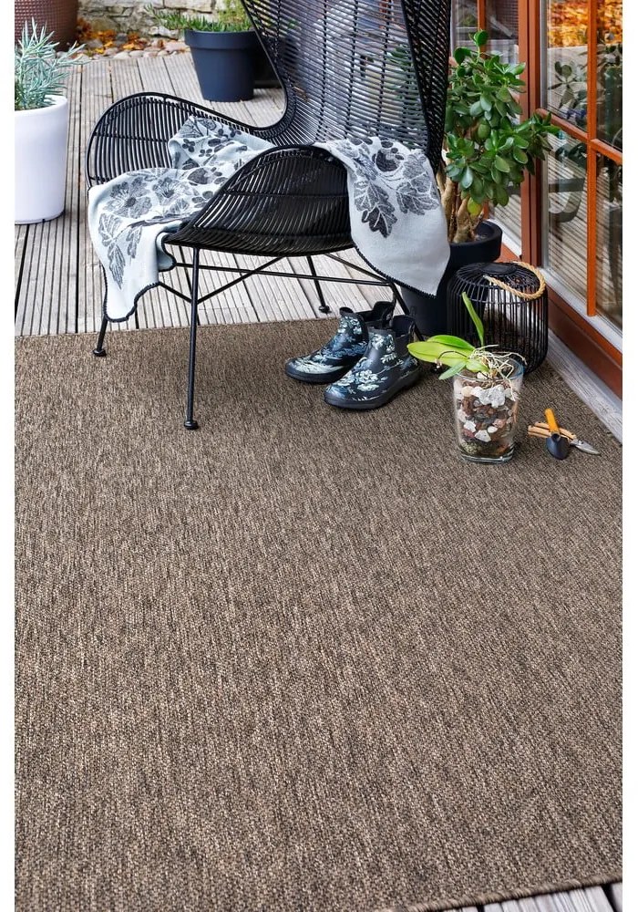 Hnedý vonkajší koberec behúň 250x80 cm Vagabond™ - Narma