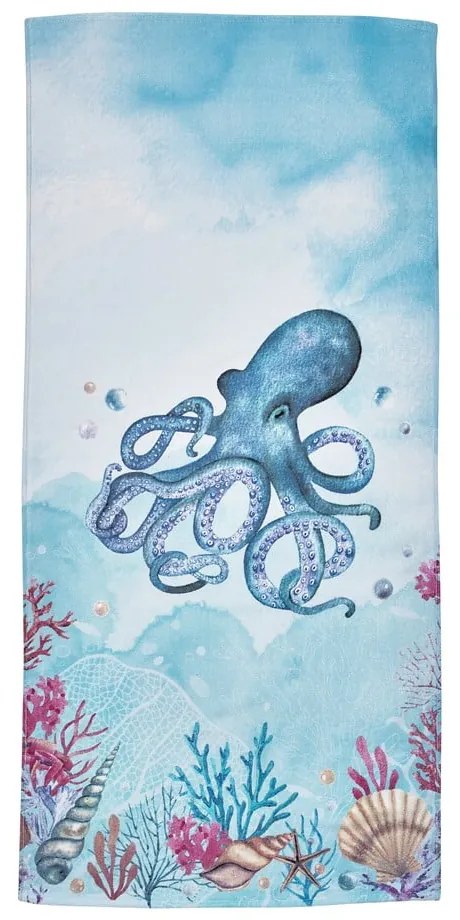 Modrá bavlnená plážová osuška 76x160 cm Octopus – Catherine Lansfield