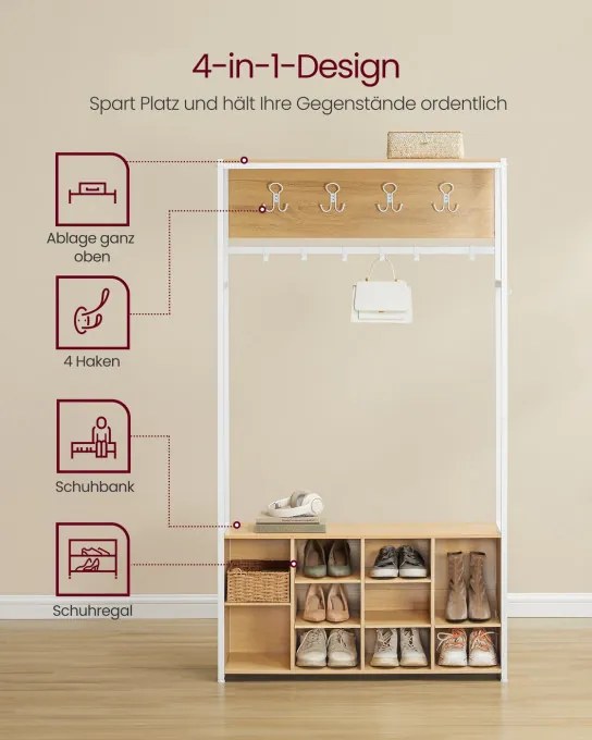 Vešiak na kabáty s botníkom HSR432YA01