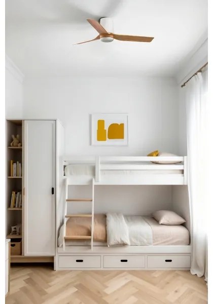 FARO 33833WT - Stropný ventilátor MINI PUNT TUB S hnedá/biela pr. 90 cm WT + DO