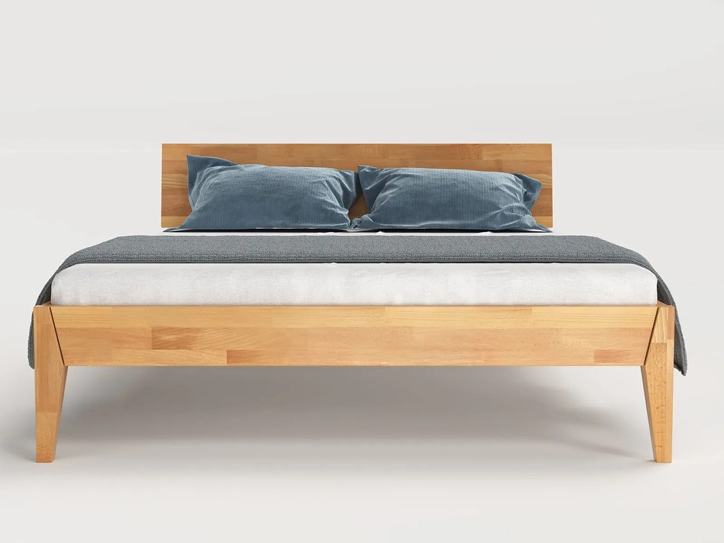 Vysoká posteľ z bukového dreva 140x200 cm Badajoz Škandinávske