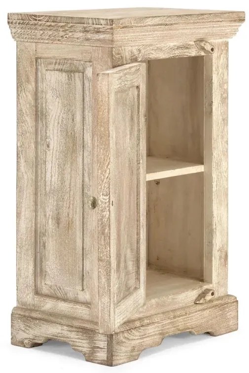 furniture-nabytek.cz - Masivní koupelnová spodní skříňka Patina z mangového dřeva, lakovaná, přírodní barva – 48×33×80 cm