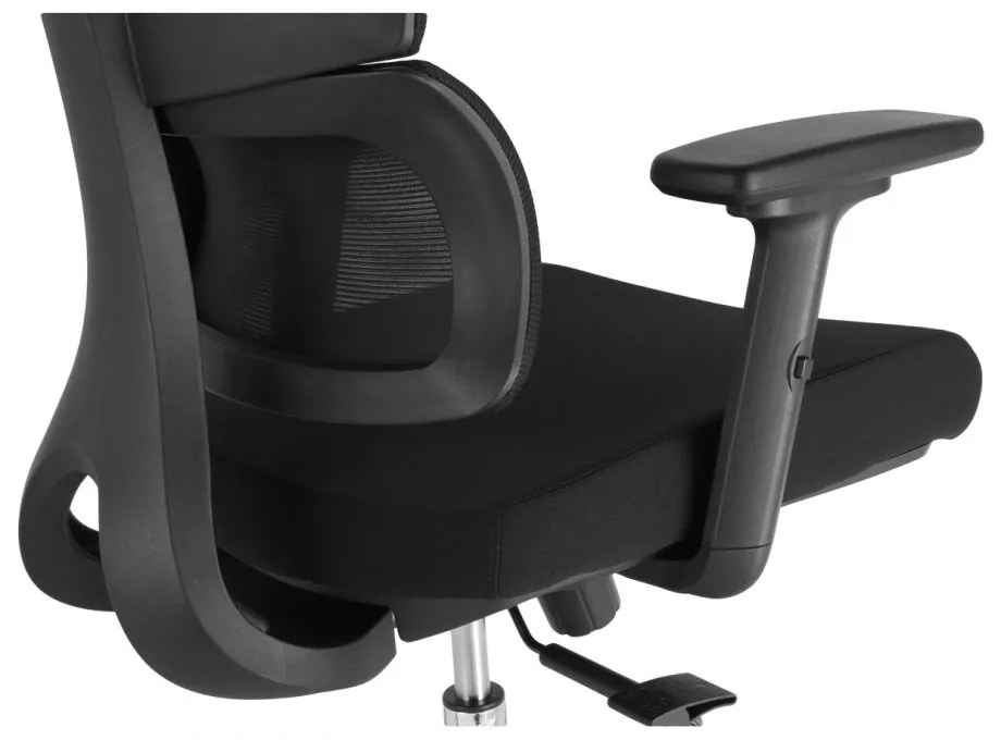 Kancelárska ergonomická stolička Neoseat CALVANI — čierna, nosnosť 150 kg
