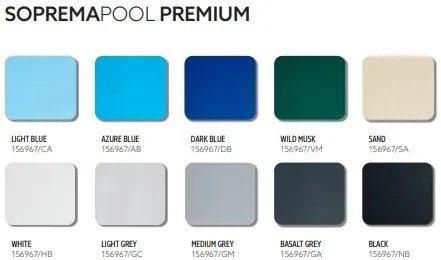 Bazénová fólia 1,5 mm SOPREMA PREMIUM - Light Grey