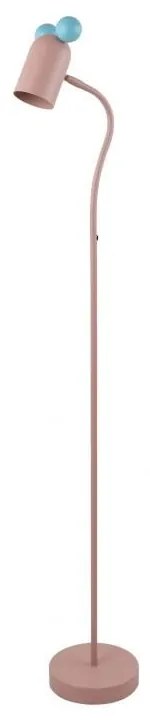 Svetlomodro-ružová stojacia lampa s kovovým tienidlom (výška 133,5 cm) Mouse – GTV