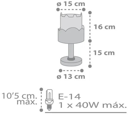 Dalber 61151S - Detská lampička BUNNY 1xE14/40W/230V oranžová