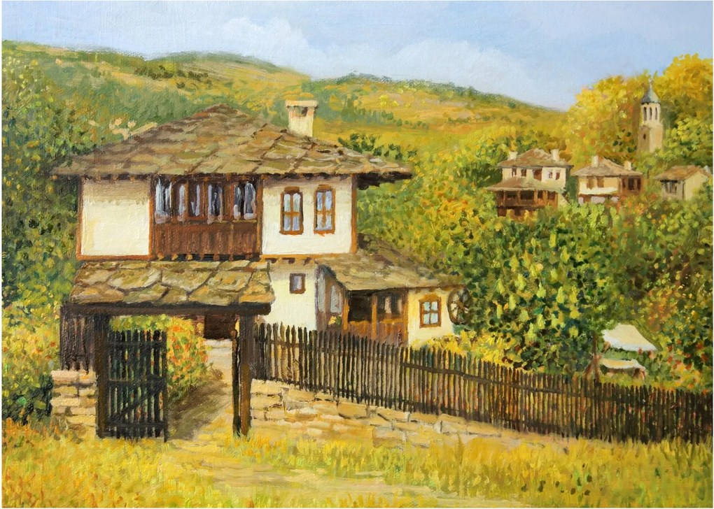 Obraz - Chalúpky v lete (70x50 cm)