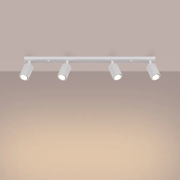 Sollux SL.1546 - Bodové svietidlo KARBON 4xGU10/10W/230V biela