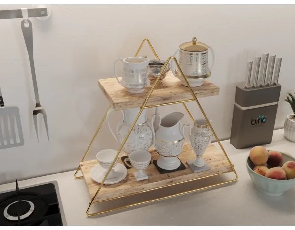 Policový organizér 35x40 cm zlatá