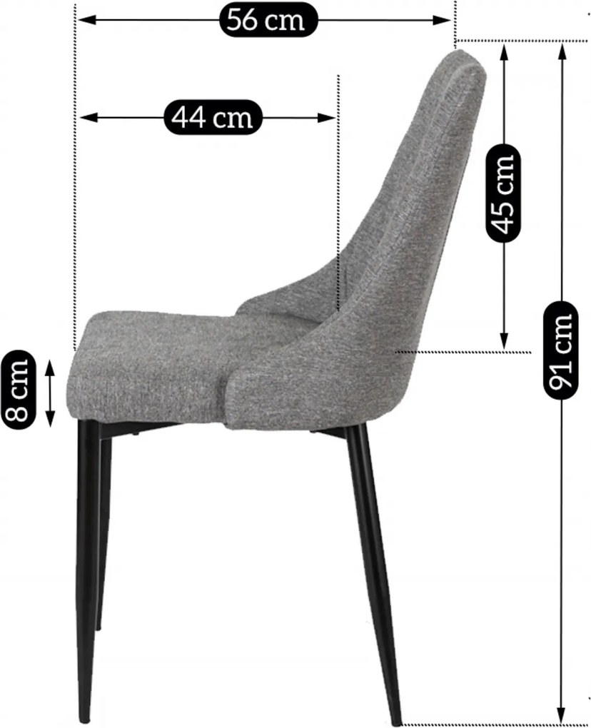 PROXIMA.store - Čalúnená jedálenská stolička CORK 2 FARBA: sivá