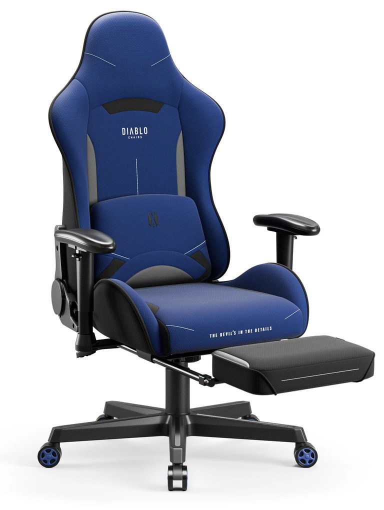 Herná stolička z tmavomodrej látky Diablo X-Starter