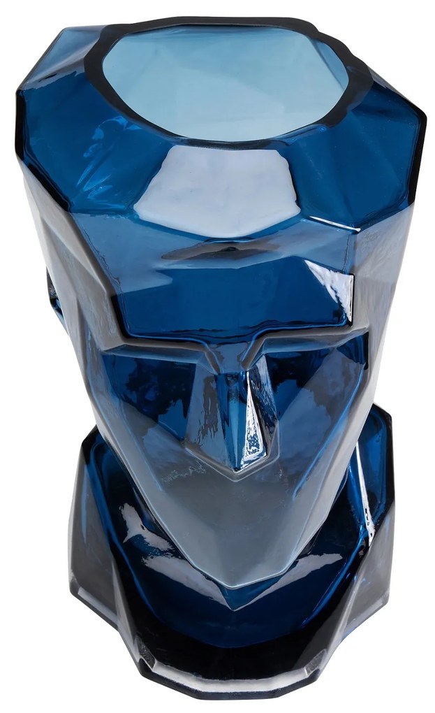 Prisma Face váza modrá 30 cm