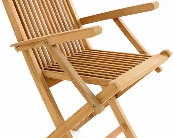 Divero 2159 Skladacia stolička z teakového dreva