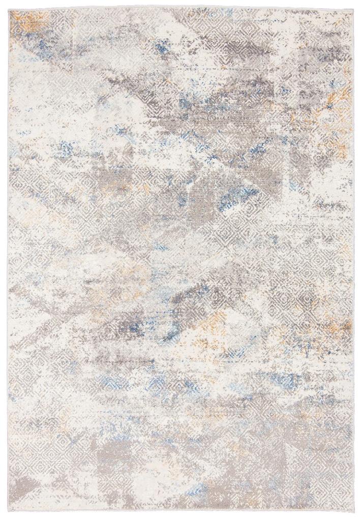DECOREUM  Koberec biely / tmavo modrý PORTLAND G500B 34990A 120x170 cm