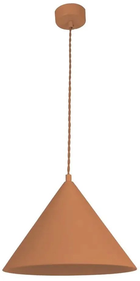 Závesné svietidlo v tehlovej farbe s kamenným tienidlom ø 30 cm Vilma – SULION