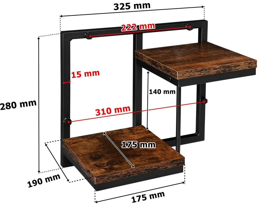 Polica na kvety Remus dub