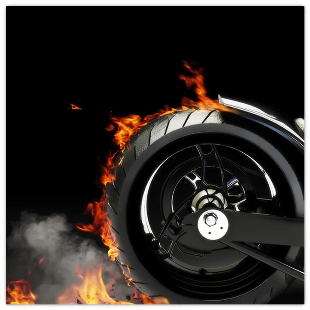 Obraz horiace motorky