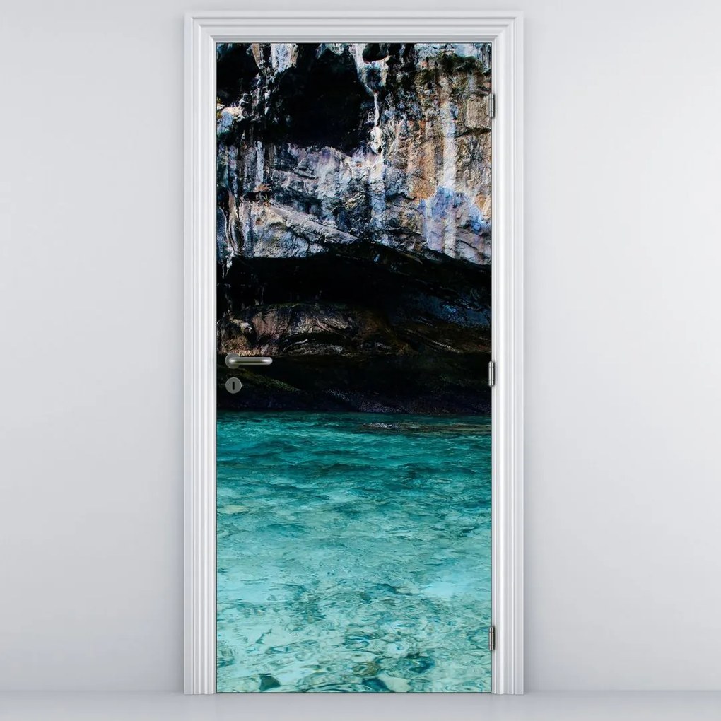 Fototapeta na dvere - Voda a Skaly (95x205cm)