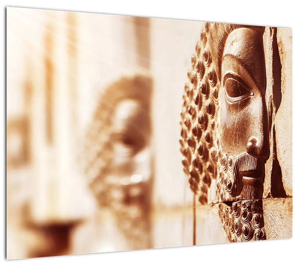 Sklenený obraz - Perzský reliéf (70x50 cm)
