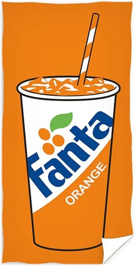Plážová osuška Fanta - motív Fresh Drink - 100% bavln, froté s gramážou 320 g/m² - 70 x 140 cm